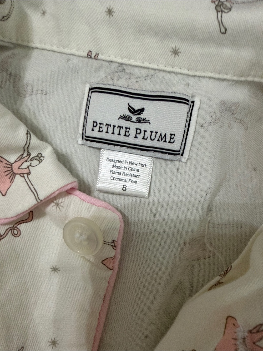 Petite Plume Kid's Twill Pajama Set- Sugar Plum Fairy Ballerina 8 - Picture 2 of 6